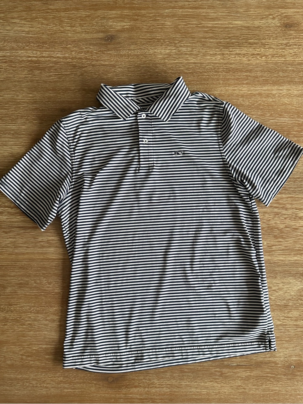 Vineyard Vines Boys’ Navy & White Striped Polo Shirt